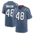 Parkc NE.Patriots #48 Namdi Obiazor Player Blue Rivalries Collection Home Game Stitched Jerseys
