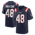 Parkc NE.Patriots #48 Namdi Obiazor Player Navy Home Game Stitched Jerseys