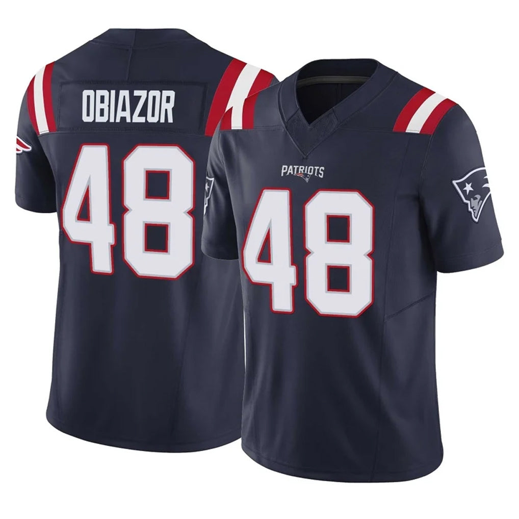 Parkc NE.Patriots #48 Namdi Obiazor Player Navy Limited Vapor F.U.S.E. Home Game Stitched Jerseys