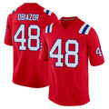 Parkc NE.Patriots #48 Namdi Obiazor Player Red Home Game Stitched Jerseys