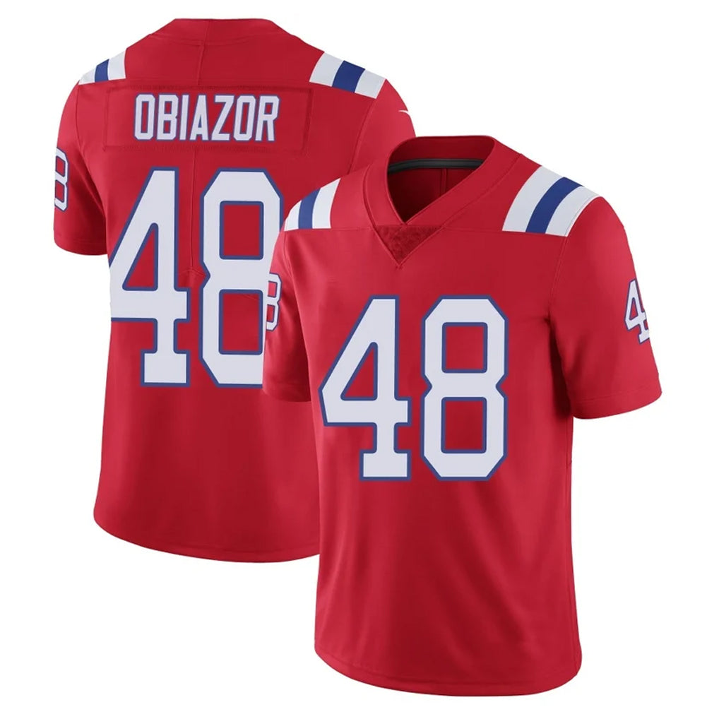 Parkc NE.Patriots #48 Namdi Obiazor Player Red Vapor Untouchable Home Game Stitched Jerseys