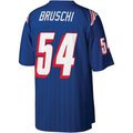 Parkc NE.Patriots #54 Tedy Bruschi Mitchell & Ness Royal Legacy Replica Stitched Puhic Jersey