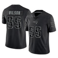 Parkc NE.Patriots #55 Jared Wilson Player Black Reflective LImited Home Game Stitched Jerseys