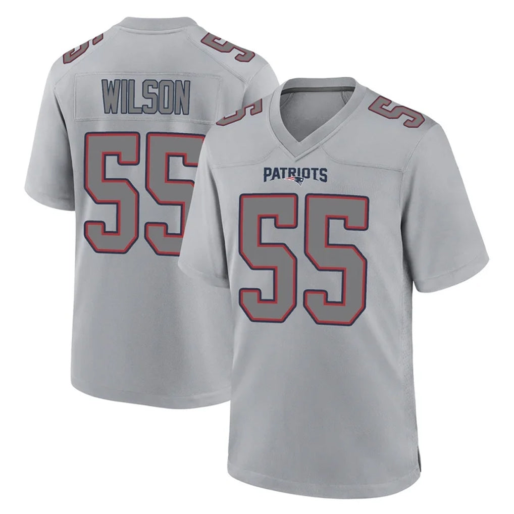Parkc NE.Patriots #55 Jared Wilson Player Gray Fashion Limited Home Game Stitched Jerseys