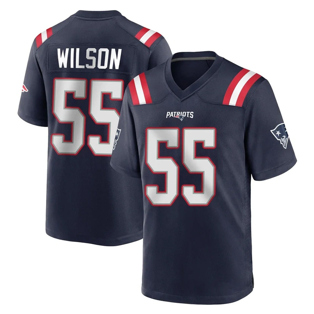 Parkc NE.Patriots #55 Jared Wilson Player Navy Home Game Stitched Jerseys