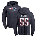 Parkc NE.Patriots #55 Jared Wilson Player Navy LOGO Pullover Hoodies Home Game Stitched Jerseys
