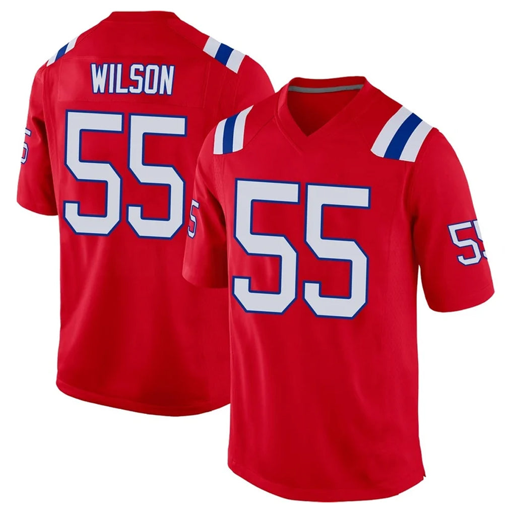 Parkc NE.Patriots #55 Jared Wilson Player Red Home Game Stitched Jerseys