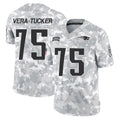 Parkc NE.Patriots #75 Alijah Vera-Tucker Player Arctic Camo Salute To Service Limited Game Stitched Jerseys