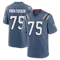 Parkc NE.Patriots #75 Alijah Vera-Tucker Player Blue Rivalries Collection Home Game Stitched Jerseys