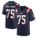 Parkc NE.Patriots #75 Alijah Vera-Tucker Player Navy Home Game Stitched Jerseys