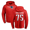 Parkc NE.Patriots #75 Alijah Vera-Tucker Player Red LOGO Pullover Hoodies Home Game Stitched Jerseys