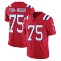 Parkc NE.Patriots #75 Alijah Vera-Tucker Player Red Vapor Untouchable Home Game Stitched Jerseys