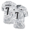 Parkc NE.Patriots #7 Carlton Davis III Player Arctic Camo Salute To Service Limited Game Stitched Jerseys