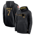 Parkc NE.Patriots #7 Carlton Davis III Player Black Salute to Service Hoodies Limited Game Stitched Jerseys