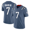 Parkc NE.Patriots #7 Carlton Davis III Player Blue Limited Rivalries Collection Home Game Stitched Jerseys