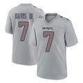 Parkc NE.Patriots #7 Carlton Davis III Player Gray Fashion Limited Home Game Stitched Jerseys