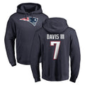 Parkc NE.Patriots #7 Carlton Davis III Player Navy LOGO Pullover Hoodies Home Game Stitched Jerseys