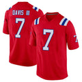 Parkc NE.Patriots #7 Carlton Davis III Player Red Home Game Stitched Jerseys