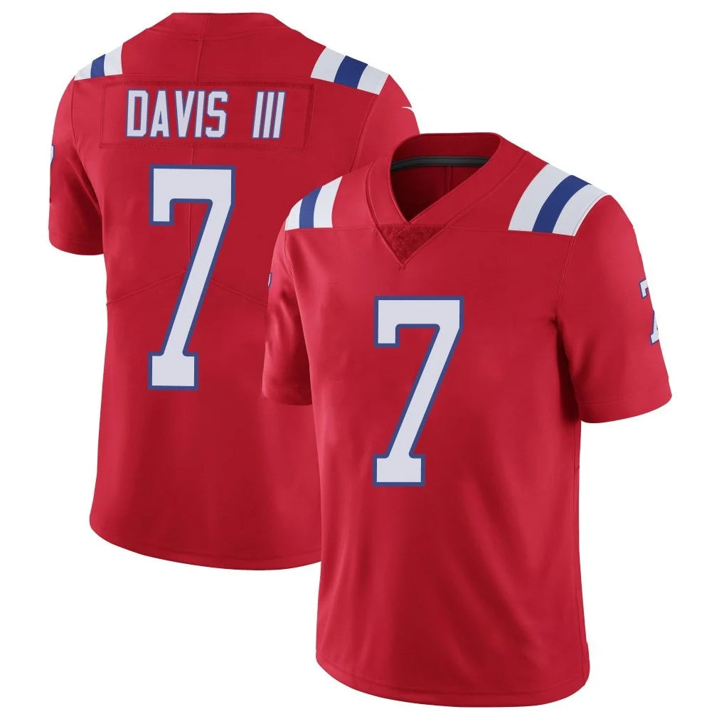 Parkc NE.Patriots #7 Carlton Davis III Player Red Limited Vapor F.U.S.E. Home Game Stitched Jerseys