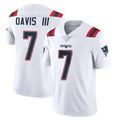 Parkc NE.Patriots #7 Carlton Davis III Player White Vapor Untouchable Home Game Stitched Jerseys