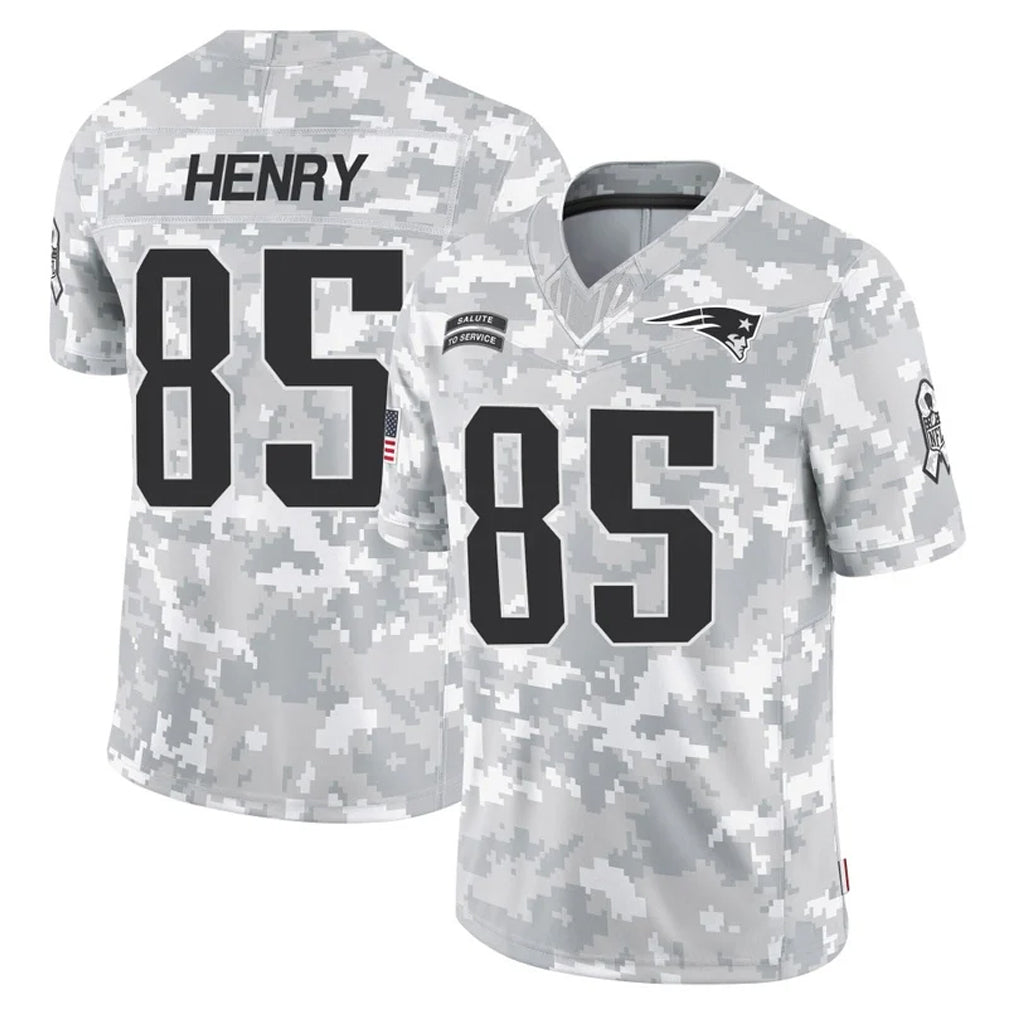 Parkc NE.Patriots #85 Hunter Henry Player Arctic Camo Salute To Service Limited Game Stitched Jerseys