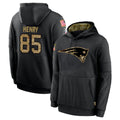 Parkc NE.Patriots #85 Hunter Henry Player Black Salute to Service Hoodies Limited Game Stitched Jerseys