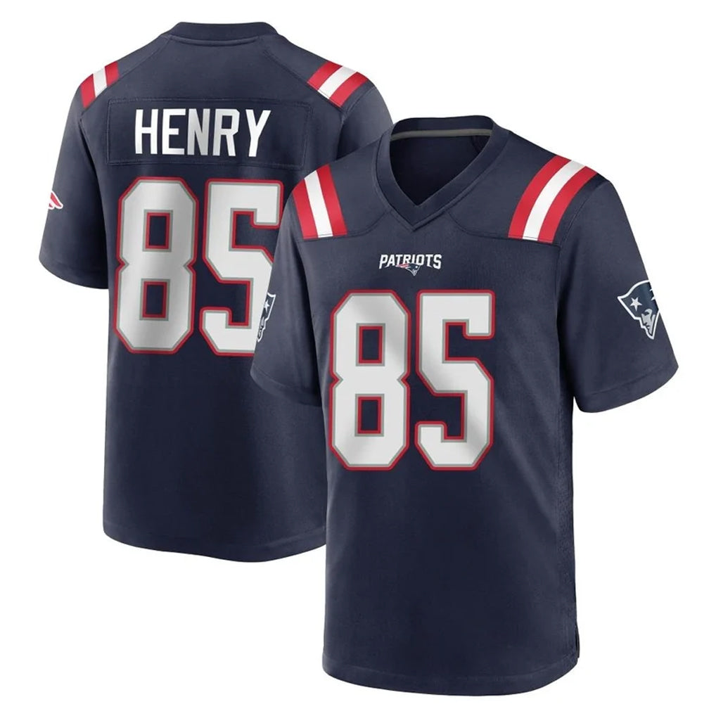 Parkc NE.Patriots #85 Hunter Henry Player Navy Home Game Stitched Jerseys
