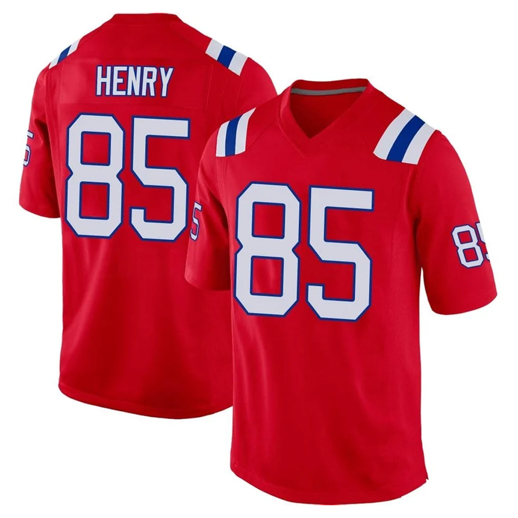 Parkc NE.Patriots #85 Hunter Henry Player Red Home Game Stitched Jerseys