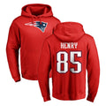 Parkc NE.Patriots #85 Hunter Henry Player Red LOGO Pullover Hoodies Home Game Stitched Jerseys