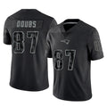 Parkc NE.Patriots #87 Romeo Doubs Player Black Reflective LImited Home Game Stitched Jerseys