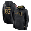 Parkc NE.Patriots #87 Romeo Doubs Player Black Salute to Service Hoodies Limited Game Stitched Jerseys