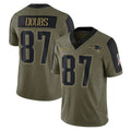 Parkc NE.Patriots #87 Romeo Doubs Player Olive Salute To Service Limited Stitched Jerseys