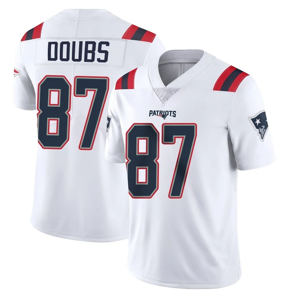 Parkc NE.Patriots #87 Romeo Doubs Player White Vapor Untouchable Home Game Stitched Jerseys