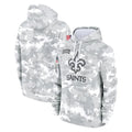 Parkc NO.Saints Arctic Camo Salute to Service Pullover Hoodies Limited Game Blank Player Stitched Jerseys