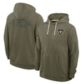 Parkc NO.Saints Olive Salute to Service Pullover Hoodies Limited Blank Player Stitched Jerseys