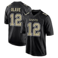 Parkc NO.Saints #12 Chris Olave Player Black Carbon Fashion Home Game Stitched Jerseys
