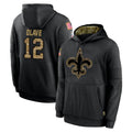 Parkc NO.Saints #12 Chris Olave Player Black Salute to Service Hoodies Limited Game Stitched Jerseys