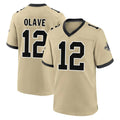 Parkc NO.Saints #12 Chris Olave Player Gold Home Game Stitched Jerseys
