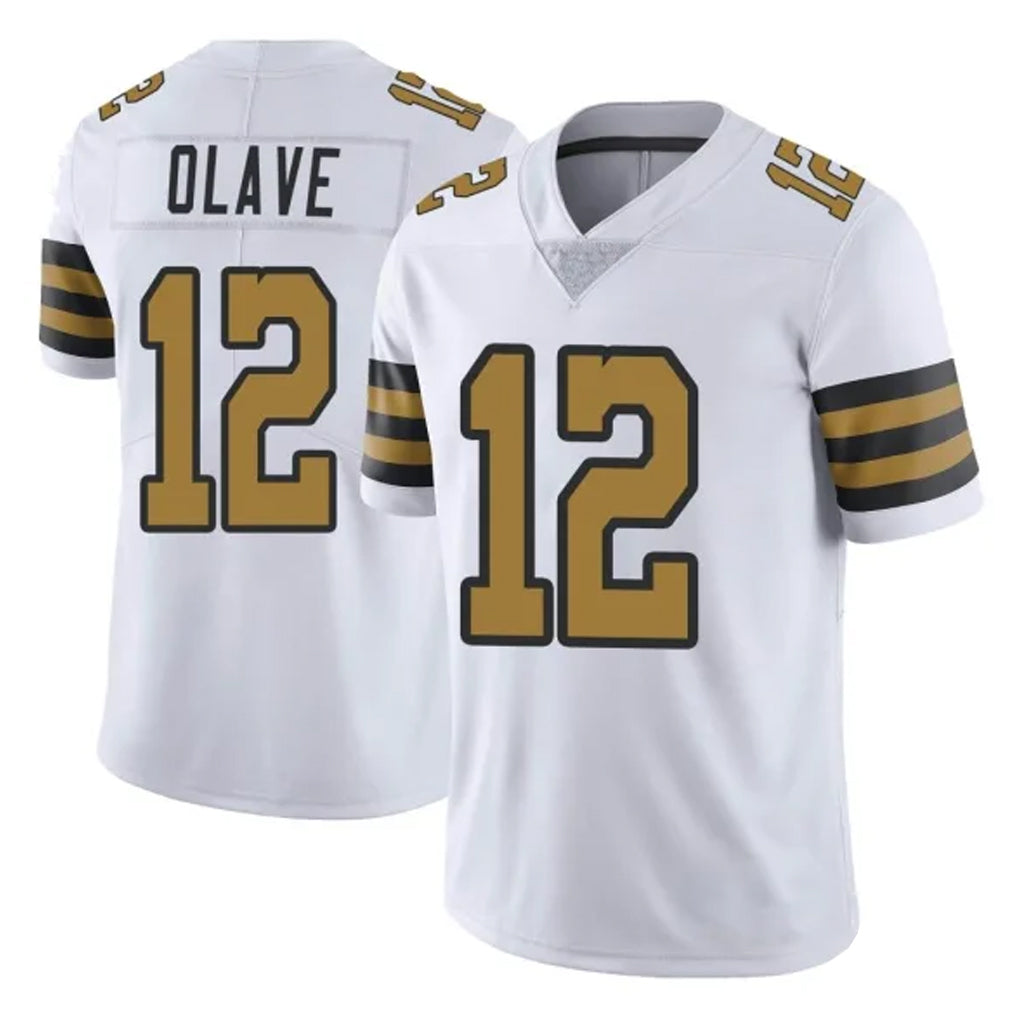 Parkc NO.Saints #12 Chris Olave Player White Limited Color Rush Home Game Stitched Jerseys