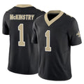 Parkc NO.Saints #1 Kool-Aid McKinstry Player Black Limited Vapor F.U.S.E. Home Game Stitched Jerseys
