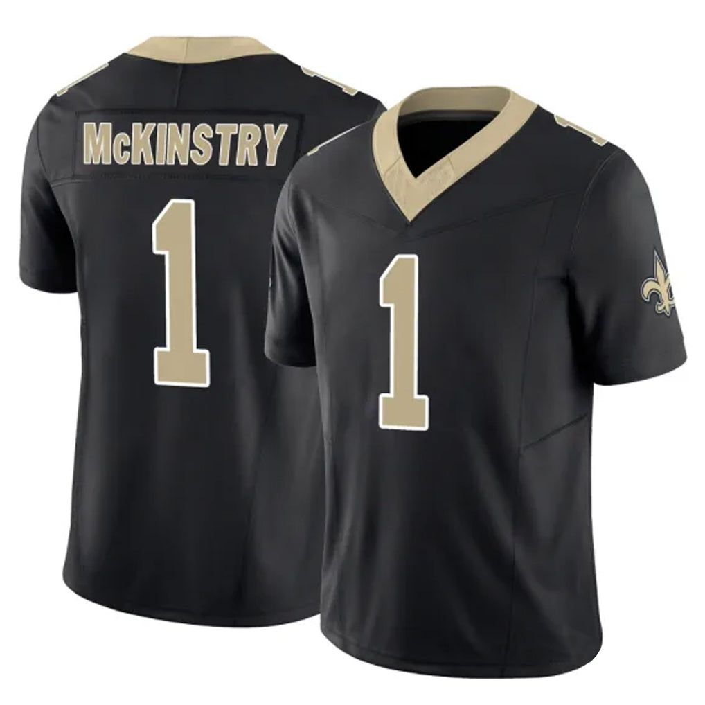Parkc NO.Saints #1 Kool-Aid McKinstry Player Black Limited Vapor F.U.S.E. Home Game Stitched Jerseys