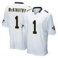 Parkc NO.Saints #1 Kool-Aid McKinstry Player White Home Game Stitched Jerseys