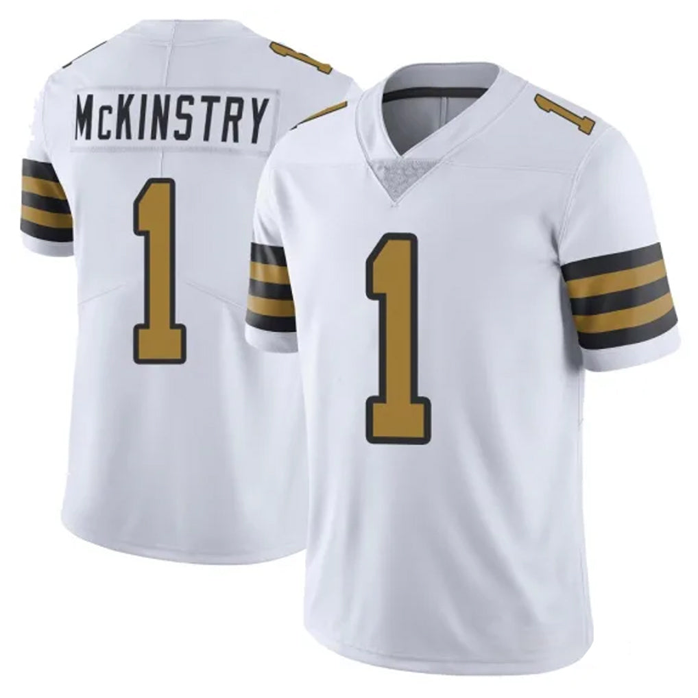 Parkc NO.Saints #1 Kool-Aid McKinstry Player White Limited Color Rush Home Game Stitched Jerseys