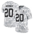 Parkc NO.Saints #20 Pete Werner Player Arctic Camo Salute To Service Limited Game Stitched Jerseys