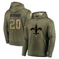 Parkc NO.Saints #20 Pete Werner Player Olive Salute to Service Pullover Hoodies Home Game Stitched Jerseys