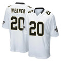 Parkc NO.Saints #20 Pete Werner Player White Home Game Stitched Jerseys