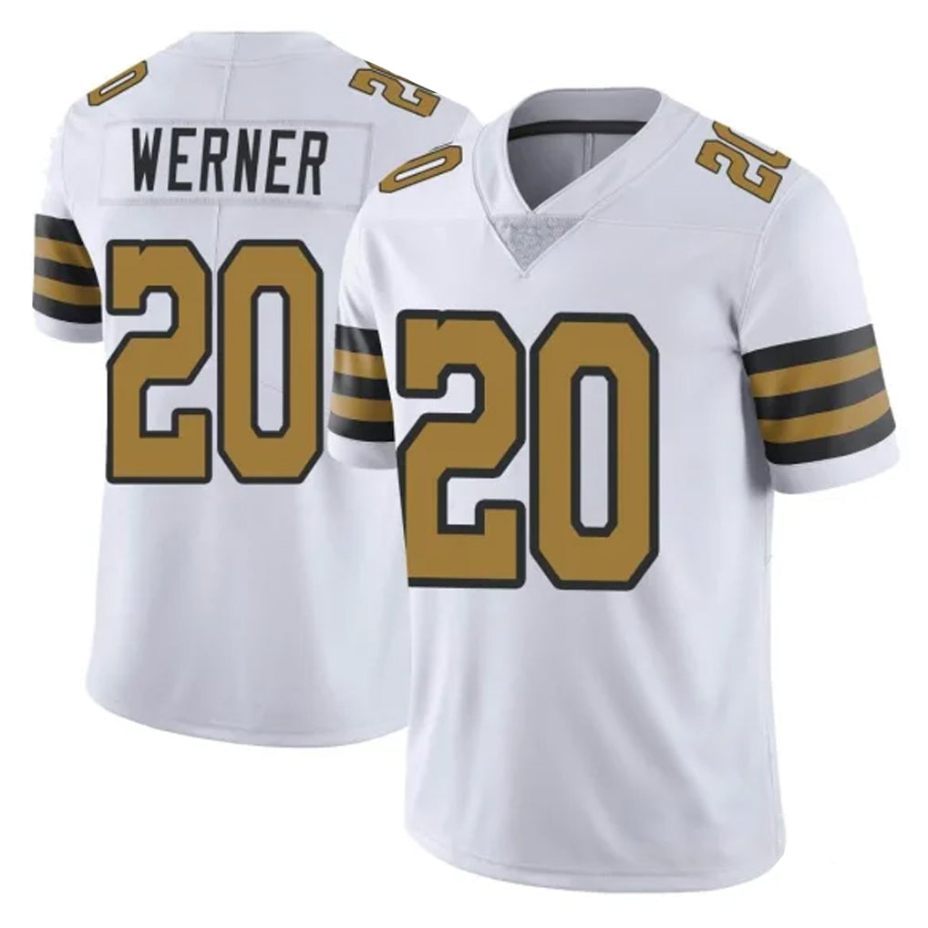 Parkc NO.Saints #20 Pete Werner Player White Limited Color Rush Home Game Stitched Jerseys