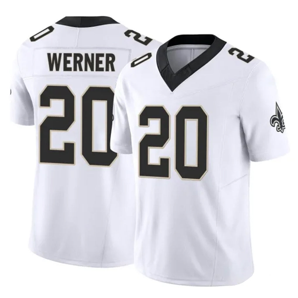 Parkc NO.Saints #20 Pete Werner Player White Limited Vapor F.U.S.E. Home Game Stitched Jerseys