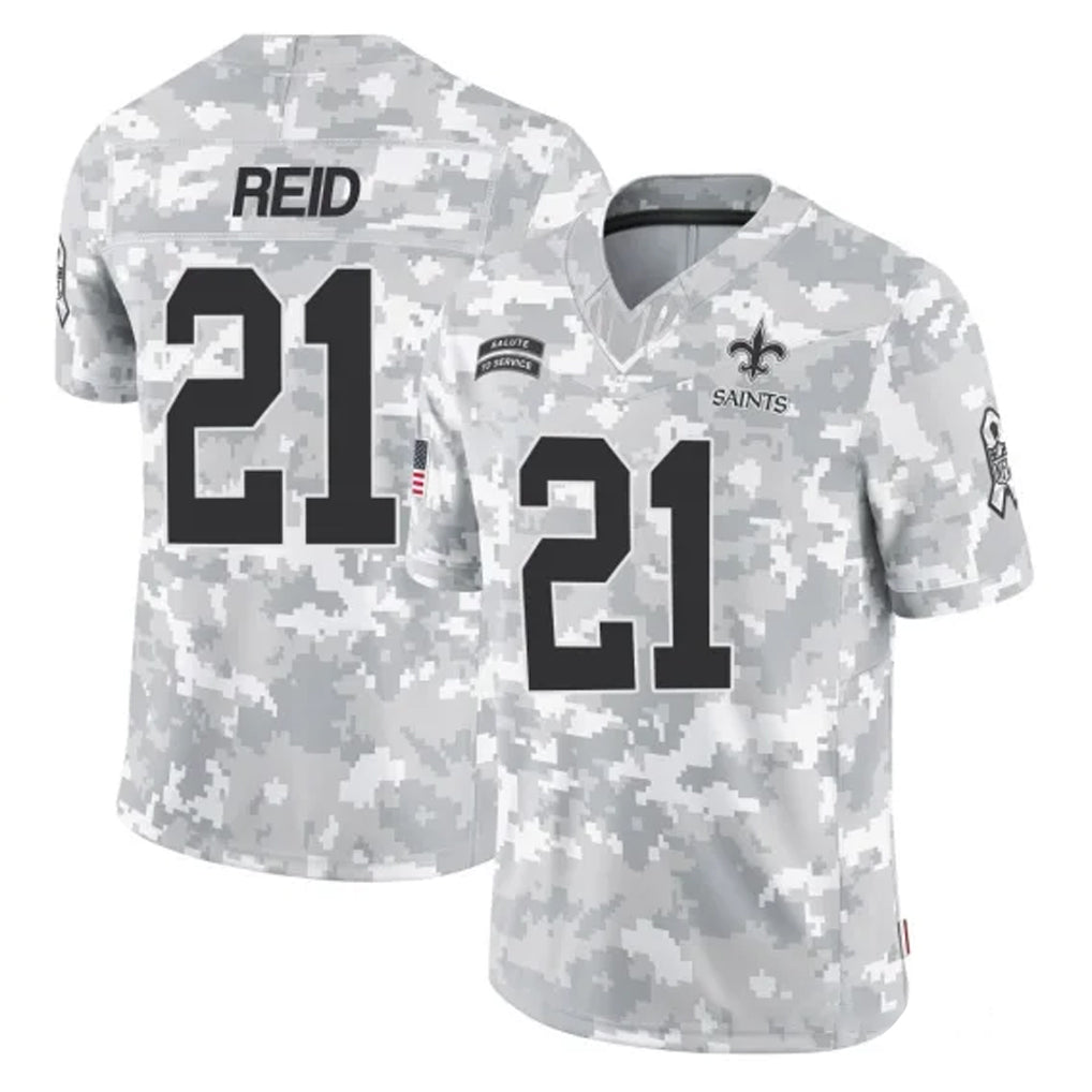 Parkc NO.Saints #21 Justin Reid Player Arctic Camo Salute To Service Limited Game Stitched Jerseys