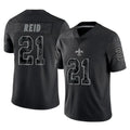 Parkc NO.Saints #21 Justin Reid Player Black Limited Reflective Home Game Stitched Jerseys